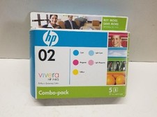 HP 02 vivera 5 Color Ink Cartridge Multi-pack NEW/NOS SEALED, OEM Exp Nov 2008 picture