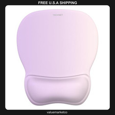 TeckNet Ergonomic Mouse Pad with Gel Wrist Rest, Non-Slip Purple Lycra Surface picture