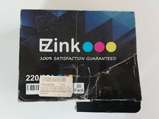 EZink 220/221 Ink Cartridges 15 Pack 4 Colors Sealed Open Box  picture