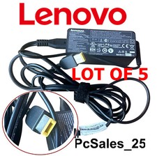 Lot of 5 OEM Lenovo 45W Square Tip Adapter Charger Yoga 11e E460 x260 X1 Carbon picture