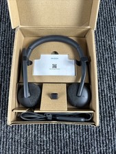 New Dell WH3024 Wired Headset with Built-in Microphone In Black/Gray USB-C Teams picture
