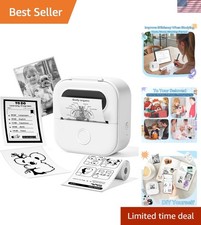 Mini Bluetooth Sticker Printer - AI-Enhanced Thermal Label Maker for Crafts picture