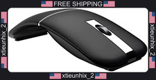 Wireless Foldable Arc Mouse for Laptop and PC, Bluetooth & 2.4GHz, Black picture