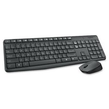 Logitech MK235 Wireless Keyboard and Mouse Combo Full Size Waterproof PC Mac picture