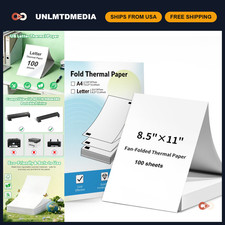 100 Sheets Thermal Printer Paper 8.5x11 Inch US Letter Size - High Quality, Dura picture