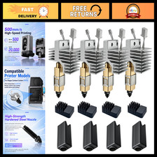 4PK Hardened Steel Ceramic Hotend Nozzles 0.2/0.4/0.6/0.8mm, 350°C Heat-Resistan picture