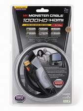 Monster Cable 1000HD HDMI High Speed Cable w/ ETHERNET 2m 6.56ft #127655-00 picture