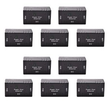10PCS Passive PoE Injector Splitter over Ethernet Adapter For  LAN Network Black picture