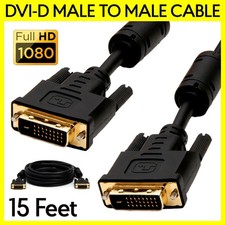 DVI Cable 15 Feet DVI-D Male to Male Monitor Cord for PC Projector LCD Display picture