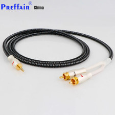 3.5mm HiFi OCC Silver Plated RCA Cable Male To 2X Male Audio Balanced Connectors picture