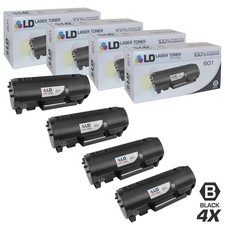 LD Comp Lexmark 60F1000 4pk Black MX310 MX410 MX510 MX511 MX610 MX611 picture