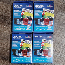 Brother Genuine LC65HY-C Innobella Cyan High Yield Ink Cartridge Lot of 4 picture