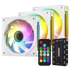 DARKROCK F120 3in1 120mm Infinite Mirror Case Fans w/ 20 Ports Contoller - White picture