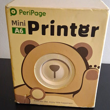 PeriPage Mini A6 Thermal Mobile Printer, A6 Black & White, USB, Portable picture