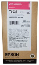 Genuine Epson T6033 Vivid Magenta UltraChrome K3 Ink Cartridge (3/22/2023) picture