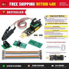 CH341A USB EEPROM BIOS Programmer SOIC8 Clip SOP8 SOP16 Adapter picture