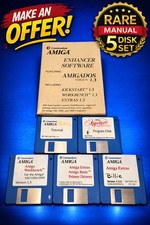Commodore Amiga AmigaDOS 1.3 Kickstart Workbench 5 Disk Software Manual Rare picture