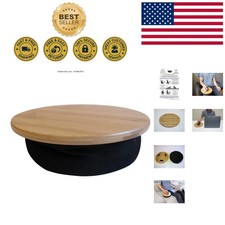 Bamboo Wood Beanbag Mouse Pad - Round, Comfortable, and Stylish for All Surfaces picture