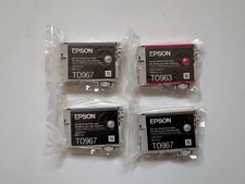 Two Genuine Epson 96 T096120 Photo Lt Lt Black Ink Cartridges Stylus Photo R2880 picture