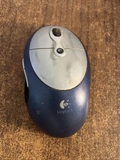 Logitech Cordless Click Plus M-RAA89 Optical Mouse Blue 6-Buttons Scroll Wheel picture