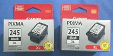 Brand New CANON 8278B001 PG-245XL PIXMA Ink Cartridge - Lot of 2 Black XL Carts picture