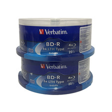 Lot of (2) New Sealed Verbatim 25GB 6x BD-R LTH Blu-ray Disc 20pk (40 Discs) picture