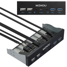 MZHOU USB2.0 + 3.0 Metal Front, 5.25 inch 19Pin Front Panel usb 2.0+3.0 picture