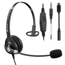 3.5mm Headset for Noise-Canceling Mic USB-for PC/iPhone/iPad/ picture