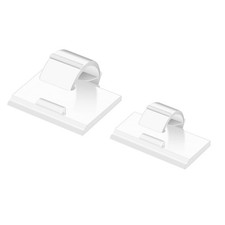 AIBOO Cable Clips White Wire Management Straps 100 Pack picture