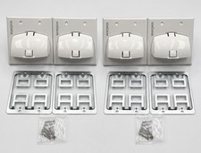 2 Pairs ECHOGEAR EGAV-CMIWPTDW In-Wall Cable Pass Through Dual Gang White Pair picture