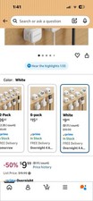 JOYROOM Magnetic Adjustable Reusable Cable Clips, White, 6 Pack picture
