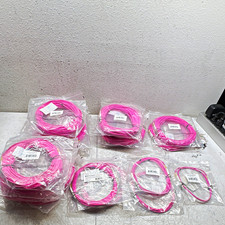 Lot of 19 MONOPRICE LC-LC-MM 30/25/20/15  Fiber Optic Cable Pink NEW picture