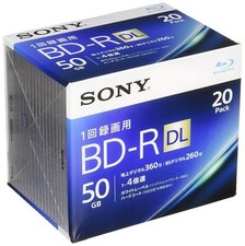 20 Sony 4x Bluray 50GB BD-R DL Inkjet Printable Blu ray Blank Disc w/ Tracking picture