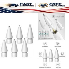 SIXFU Metal Replacement Tips for Apple Pencil 1st 2nd Gen USB-C, 6-Pack picture