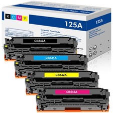 4x Toner Cartridge For HP 125A CB540A CB541A CB542A CB543A CP1215 CP1515n & MORE picture