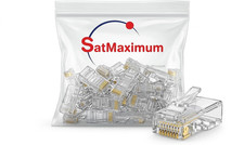 RJ-45 Cat5E UTP Connector LAN Ethernet Plug Network (50/100/200/500/1000 Pack) picture