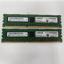 8GB (2x4GB) Crucial Micron DDR3 1333MHz PC3-10600E ECC Unbuffered RAM *READ* picture