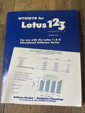 Vintage Lotus 123 Release 2.3 for Software 3.5