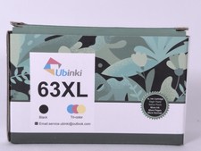Ubinki 63XL Ink Cartridges Black Tri Color 2 Pack New picture