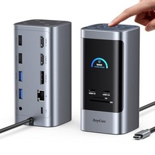 RayCue 15 in 1 Laptop Docking Station 3 Monitors, Triple 8K Display with 3 HDMI, picture