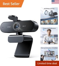 Dual Mic NOVA 4K Webcam - Compact Design with Privacy Cover for Safe Streaming picture