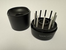 **AMAZING** BLACK Wacom Intuos Pen/Stylus Holder/stand with 10 replacement nibs picture
