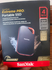 SanDisk Extreme PRO 4TB USB-C Portable External SSD 2000MB/s Water/Dust Black picture