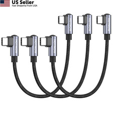 3 Pack Right Angle USB C to USB C Cable 6 inch 0.5FT 65W Fast Charging FROM USA  picture