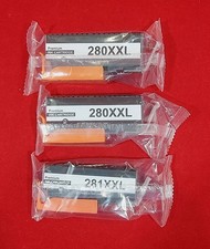 280XXL Black Ink Cartridges for Canon Pixma Printers 3pk NEW sealed picture