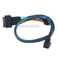 SFF-8639 68P Straight + PWR to SFF-8643 36P Mini SAS U.2 Cable for 2.5 NVMe SSD picture