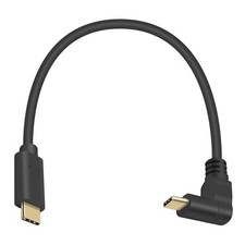 Poyiccot Short USB C to C Cable 1feet, 90 Degree Up Down 1 feet, Black picture