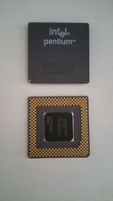 Vintage Intel Pentium 90 Mhz New ,Gold Bottom Pins, Never installed picture