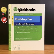 NEW Quickbooks 2021 Desktop Pro For Windows Accounting -NO SUBSCRIPT10N- SEALED picture