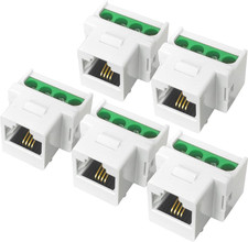 NECABLES 5Pack RJ11 Screw Jack CAT3 Telephone Keystone Jack picture